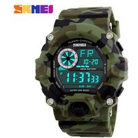SKMEI 1019 Men Digital Sports Watches LED Military swim Wristwatches waterproof alarm chronograph rubber strap relogio masculino