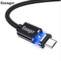 Essager 3 in 1 Magnetic Charging Cable Type C iphone Micro USB Magnet Charger for iPhone Huawei Android