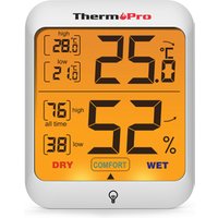 ThermoPro TP53 Hygrometer Humidity Gauge Indicator Digital Indoor Thermometer Room Temperature and Humidity Monitor with Backlit