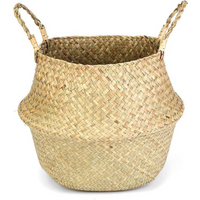 Mini Seagrass Belly Basket Storage Decor