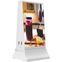 2019 Trending Product Digital Media Advertising Player Restaurant Table Power Bank Table Tent Menu Charger 20800mAh