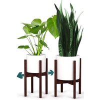 Indoor/Outdoor Bamboo Flower Plant Stand Flower Racks Bamboo Desktop Flower Shelf