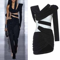 Long Sleeve Net Bodycon Top