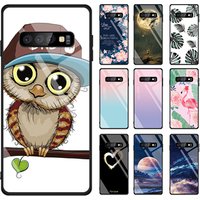 Phone Case For Samsung S10E S10 Plus M20 A10 A20 A30 A50 A70 Tempered Glass Painted Colorful Phone Case