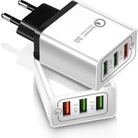 Free Shipping 3 Ports Mobile Phone USB Charger 3A Portable Qualcomm 3.0 Wall Charger For Samsung S9