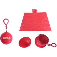 Pe promotion emergency disposable raincoat in ball rain poncho hooded balls for kids gift