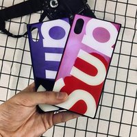 Square shape Custom design glass Phone Case for iphone X