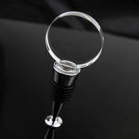 WS006 wholesale cheap Round Blank crystal wine stopper,Personalized crystal wine stopper,Custom logo glass wine stopper
