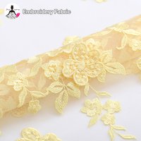 Embroidered Mesh Beaded Lace Fabric