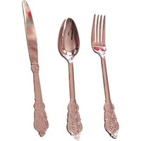 300 Piece Gold Silver Plastic Party Cutlery Set
