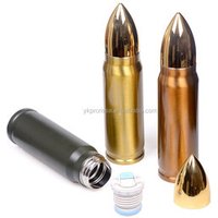 350ml Travel Bullet Shaped Stainless Steel Vacuum Bottle , Tumblers Bullet Vacuum Thermos Flask Travel Bottle with tea strainer