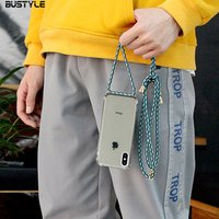 Bumper Shockproof Cell Phone Case For Apple iPhone X Necklace Lanyard Neck Strap Crossbody Smartphone Case For iPhone 7 Case