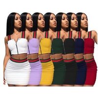 Crop Top Long Dress Two Piece Set