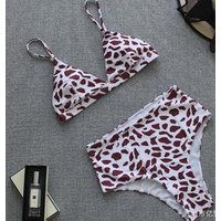 High Waisted Leopard & Snakeskin Print Bikini Underwear