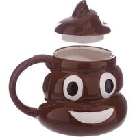 3D Poop Design Ceramic Coffee Mug Lid