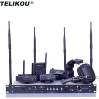 TELIKOU MDS-400 2.4G Digital Full Duplex four users Wireless Intercom system Professional Radio & TV Broadcasting Equipment