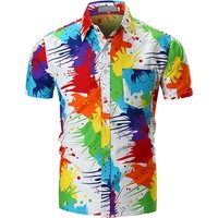 Summer Short Sleeve Beach Swim Trunk Shirts