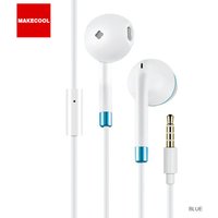 Q-R6 universal wire control music in-ear headphones with color box