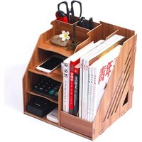 Wooden Desktop File Document Storage Box