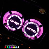 Car Cup Holder Pad Mat Coaster RGB LED Atmosphere Lights