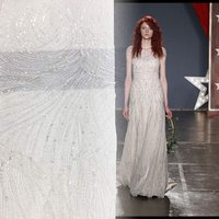 Glitter Sparkle French Lace Tulle Fabric Party Dresses