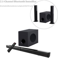 Sound Bar with Subwoofer, Samtronic Detachable Soundbar for TVS 37 Inch 100W 2.1 Channel Soundbar Speakers Wireless & Wired