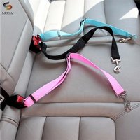 Nylon Pets Puppy Seat Lead Leash Dog Harness Vehicle Seatbelt Pet Supplies Travel Clip Adjustable Pet Dog Safety Seat Belt