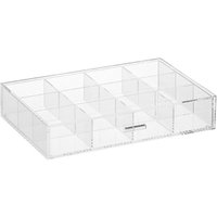 Wholesale Custom Large Clear Acrylic Jewelry Sundries Storage Drawer Box With Dividers