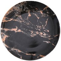 Lekoch 25cm Marble Gold & Black Porcelain Ceramic Dinnerware plates Steak Dishes