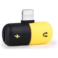 Phone accessories charge and audio splitter 2in 1 converter earphone splitter dual port headphone adapter for iPhone 7 8 plus X