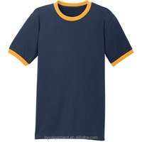 Byval Garment Cotton Ringer T Shirt Contrast Edging