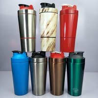 Wholesale ss big capacity sport water bottles protein shaker