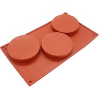 3 Cavity Large Round Coaster Silicone Mould
