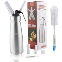 250ml/500ml/1000ml aluminum whipped cream dispenser / Aluminum cream whipper+three nozzles and one holder