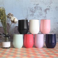 Wholesale Egg Shaped Stainless Steel Tumbler 12oz Double Walled Tumbler Beverage Tumbler Coffee