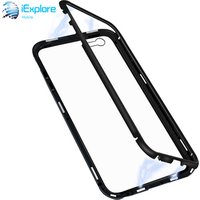 iExplore manufacturer Single Side Tempered Glass Aluminum frame strong Magnetic case for iPhone 6s 6sp 6 7 8 plus x xr xs max