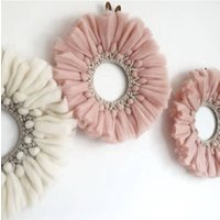 Round Hand Woven Bohemian Decorative Wall Hanging Tapestry