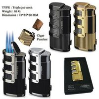 Olympus Triple Jet Flame Lighter Punch Cutter
