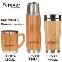 Stainless Steel coffee bamboo cup mug Bottles Drink Bottle Double Wall Vacuum Flask thermos