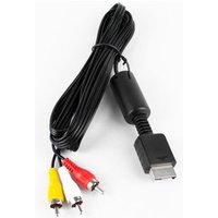 Audio Video AV Cable for Playstation for PS2/PS3 Console AV Cable Lead Wire 1.8m Black