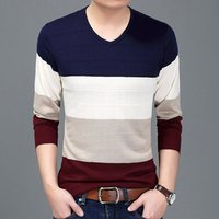 Arrival V Neck Striped Sweater
