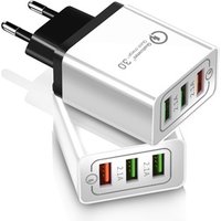18W Quick Charge 3.0 Fast Mobile Phone Charger EU Plug Wall USB Charger Adapter for iPhone Samsung Xiaomi Huawei