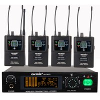 4 Receivers UHF Wireless in Ear Monitor System for Stage performance with stereo