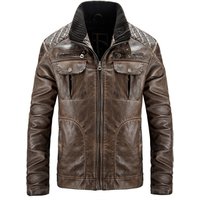 Washed Leather Casual Jacket