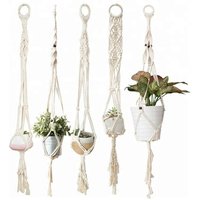 100% Cotton Macrame Hanging Planter Indoor & Outdoor Use