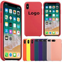 Original silicone case for iphone 6 7 8 plus X XR XS XS MAX, for apple iphone x case logo