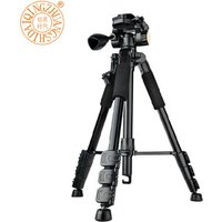 146cm Q111 Professional Aluminum Live Streaming Photographic Camera Tripod for Digital DSLR Video Camera w Gimbal Handheld Head