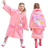 Environmental protection and tasteless Unicorn Design children's Raincoat