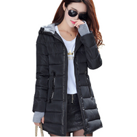 2018 Winter Hooded Padded Medium Long Coat