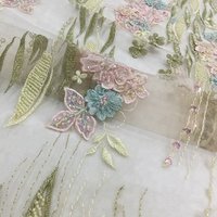 Embroidered Tulle Lace Fabric Bridal Designs